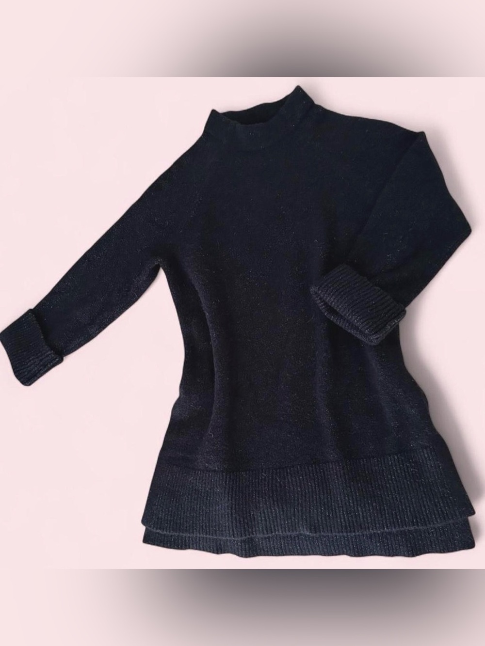 Ann Taylor Shimmery Mock Neck Sweater Tunic (EUC)